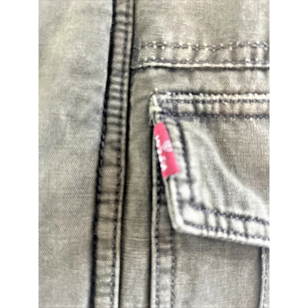 Levis Sherpa Lined Hooded Utility Jacket Mens S Olive Military Field Coat